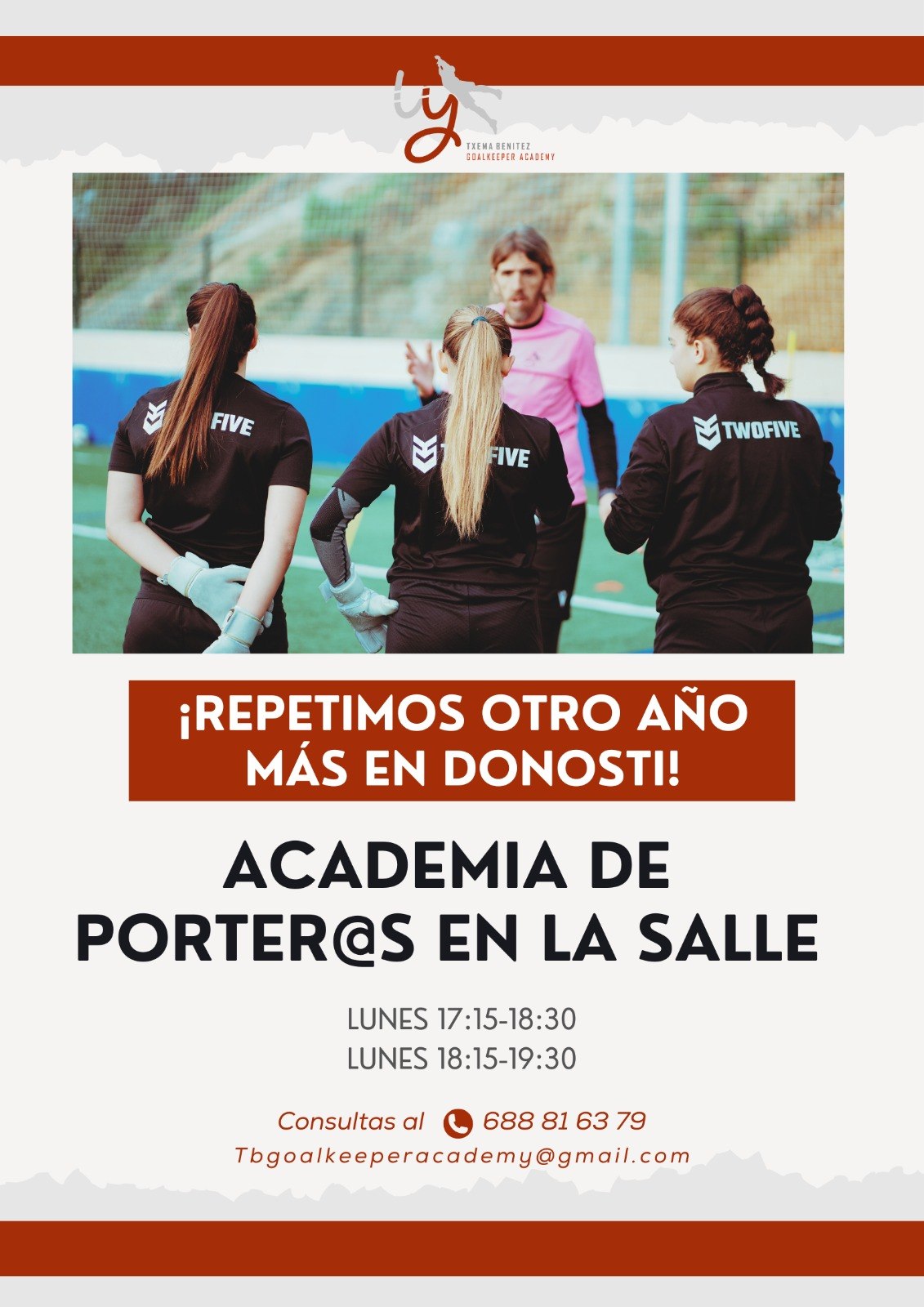 Porteros en sesi&oacute;n de campus con material de entrenamiento